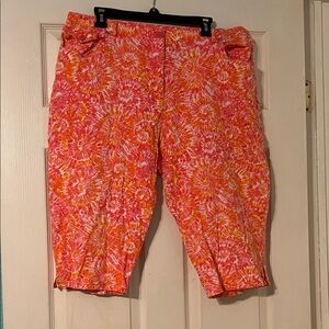 Lark Lane Size 18 Women's Pink and Orange Tie-Dye Shorts. No wear